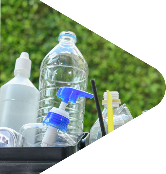 Bottles in a bin