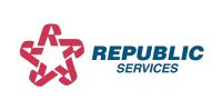 The logo for Republic Services.